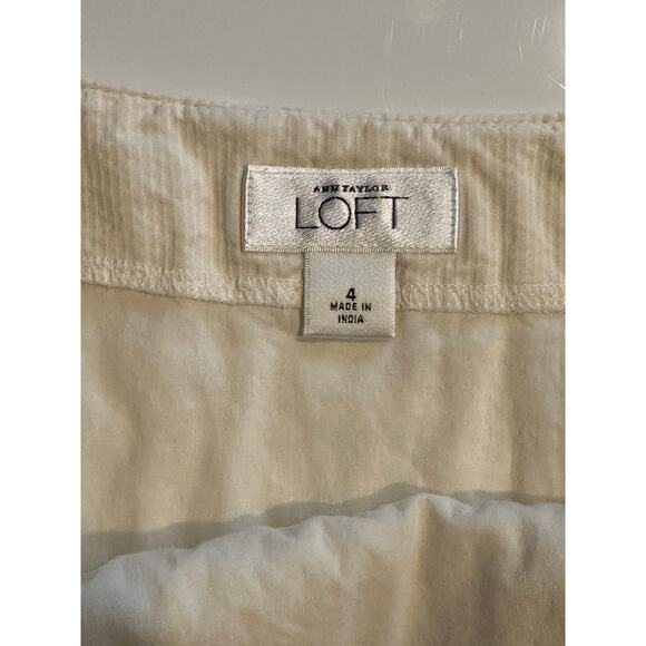 Ann Taylor LOFT Sz 4 Skirt Cotton Floral Cottagecore Preppy Folklore Shabby Chic - Picture 2 of 8